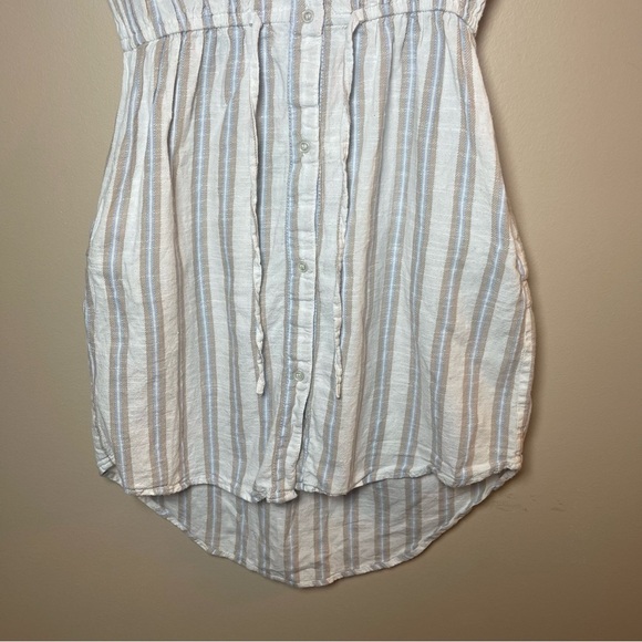 Japna Blue and White Striped Mini Dress - Picture 3 of 8